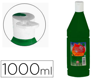 Témpera líquida Jovi escolar 1000ml. verde oscuro